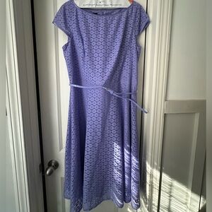 Black Label by Evan Picone Lavendar eyelet dress